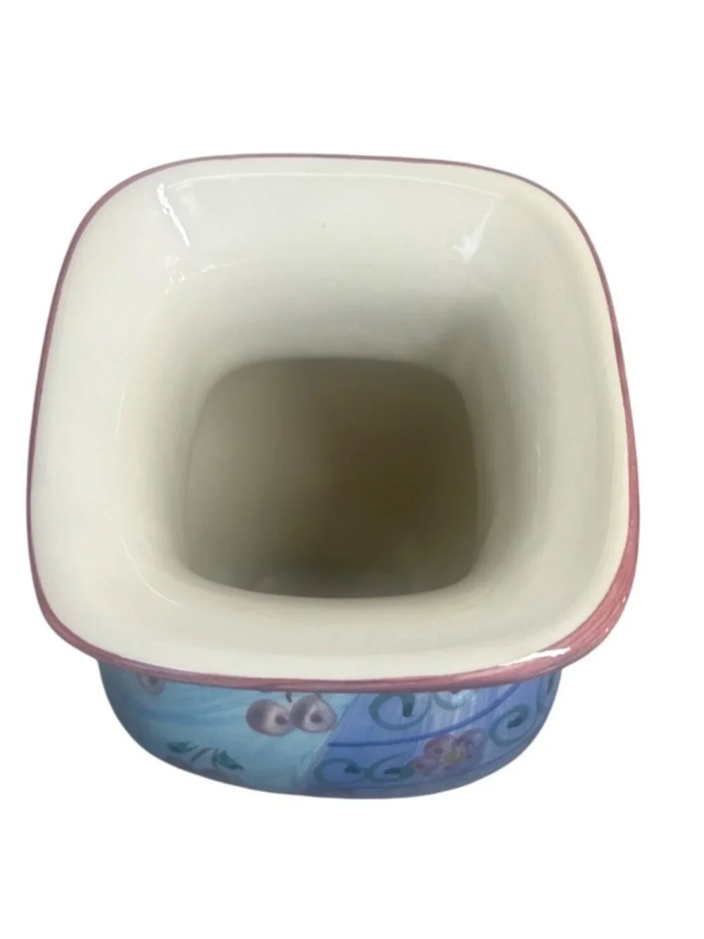 Favanol Hand Painted Ceramic Vase Floral Butterfly Multicolor Home Decor Accent